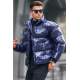 Navy Blue Shiny Basic Puffer Jacket 5993 - Lacivert