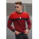 Madmext Men Stripe Red Sweater 5148 - Kırmızı