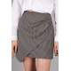 Women Brown Checkered Mini Skirt - Kahverengi