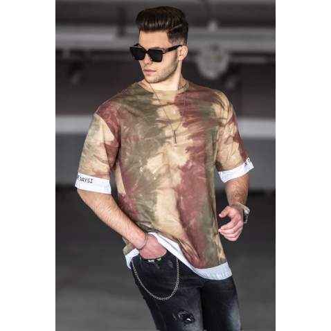 Madmext Men Printed Khaki T-shirt 4975 - Haki