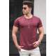 Madmext Men Plain Maroon T-shirt 4055 - Bordo