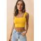 Women Yellow Crop Top MG1487 - Sarı