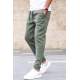 Madmext 3-Thread Fleece Khaki Sweatpants For Men 5427 - Haki