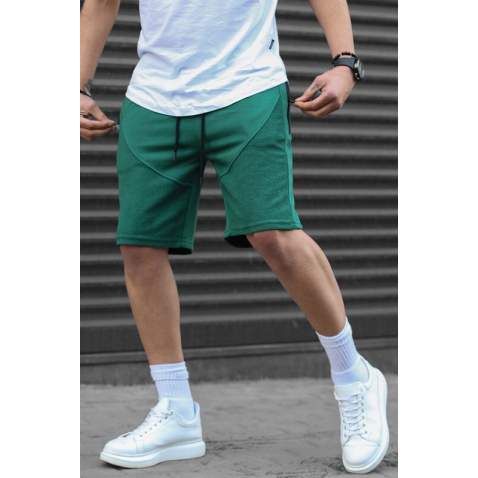 Men Dark Green Capri Shorts - Koyu yeşil