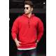 Madmext Basic Red Men Hooded Sweatshirt 4764 - Kırmızı