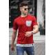 Madmext Men Maroon T-shirt 5353 - Bordo