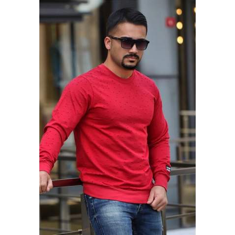 Madmext Red Rapped Sweatshirt 4099 - Kırmızı