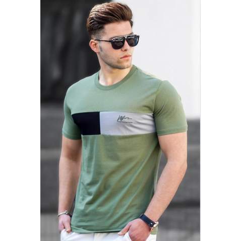 Madmext Men Khaki T-shirt 5249 - Haki