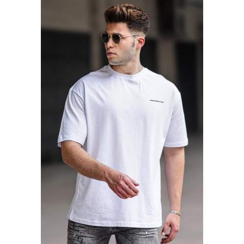 Madmext Men Whiite T-shirt 5273 - Beyaz