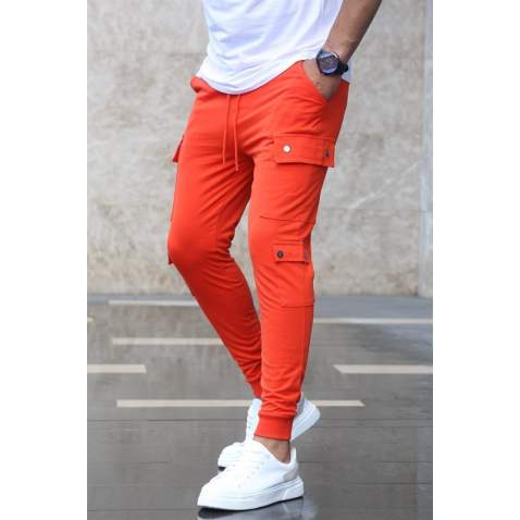 Madmext Orange Pocket Detailed Sweatpants 2936 - Turuncu