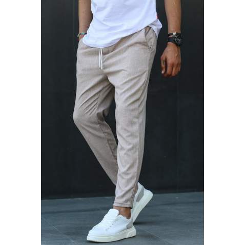 Men Brown Slim Fit Jogger Trousers 5471 - Kahverengi