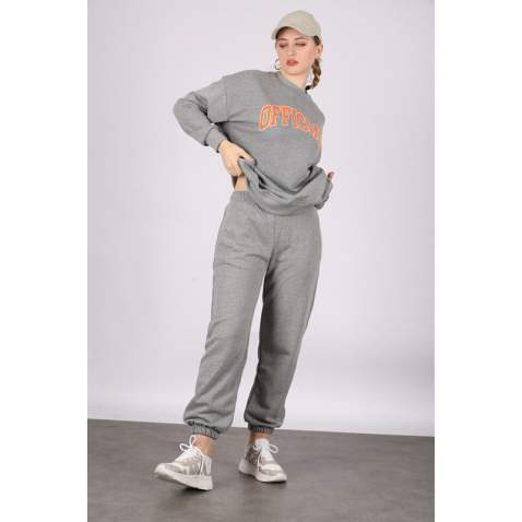 Mad Girls Gray Tracksuit MG944 - Gri