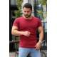 Madmext Men Basic Maroon T-Shirt 4077 - Bordo