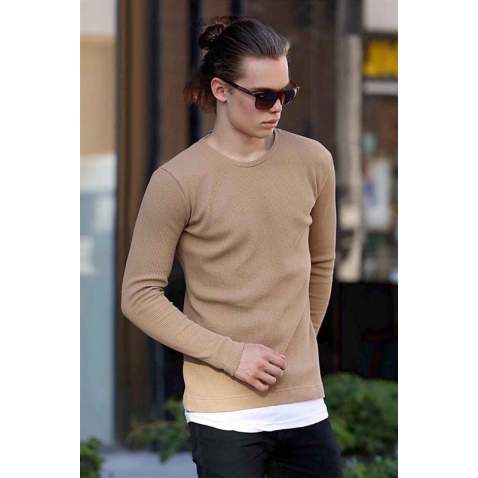 Madmext Camel Sweatshirt 4150 - Camel