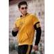 Madmext Yellow Two Tone Hoodie 4149 - Sarı