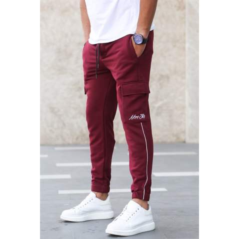 Madmext Maroon Sweatpants 4828 - Bordo