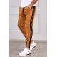 Madmext Camel Striped Sweatpants 2932 - Camel