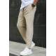 Beige Basic Jogger Trousers 5465 - Bej