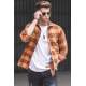 Madmext Men Plaid Orange Shirt 4664 - Turuncu