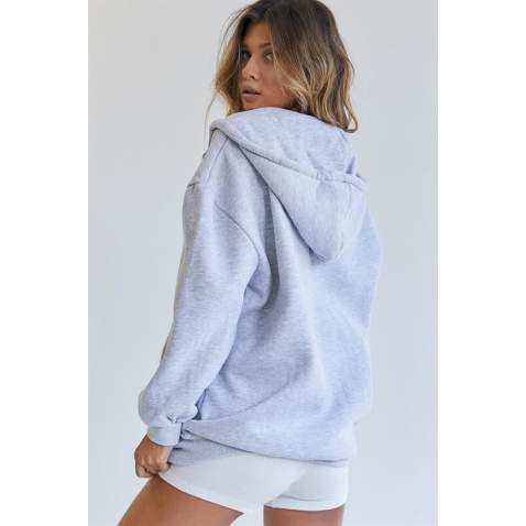 Mad Girls Gray Hoodie Sweatshirt Mg1223 - Karmelanj