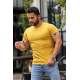 Madmext Men Basic Yellow T-Shirt 4077 - Sarı