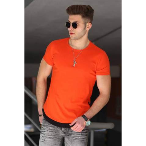 Madmext Orange Basic T-shirt for Men 4465 - Turuncu