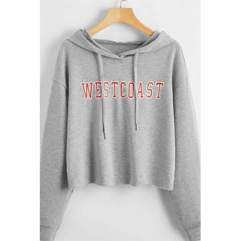 Mad Girls Grey Hoodie Sweatshirt MG809 - Gri