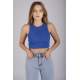 Mad Girls Saxe Crop Top MG1113 - Sax mavi