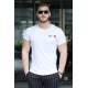 Madmext White T-shirt for Men 3037 - Beyaz