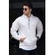 Madmext Basic White Men Hooded Sweatshirt 4764 - Beyaz