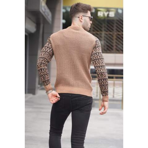 Camel Designed Knitwear Sweater 5770 - Camel