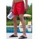 Madmext Men Striped Maroon Swim Shorts 2943 - Bordo