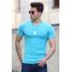 Madmext Blue T-shirt for Men 4552 - Mavi