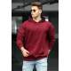 Madmext Claret Red Men's Hoodie 9446 - Bordo