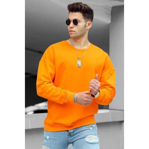 Madmext Men Orange Sweatshirt 4872 - Turuncu