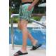 Madmext Green Printed Swim Wear Short 2372 - Yeşil