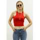 Mad Girls Red Crop Top MG361 - Kırmızı