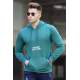 Madmext Men Printed Green Hoodie Sweatshirt 5292 - Yeşil