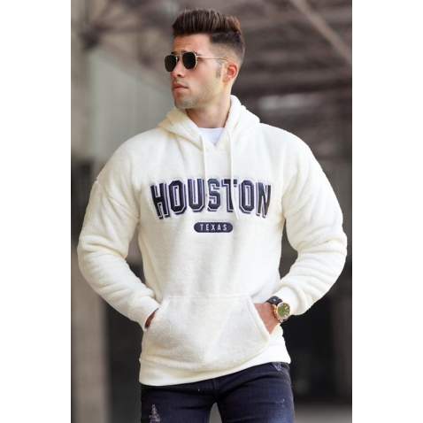 Madmext Men Fluffy Ecru Sweatshirt 5311 - Ekru