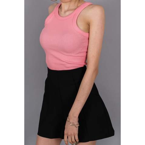 Women Pink Strap Top - Pembe