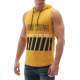 Madmext Men Yellow Tank Top Hoodie 2858 - Sarı