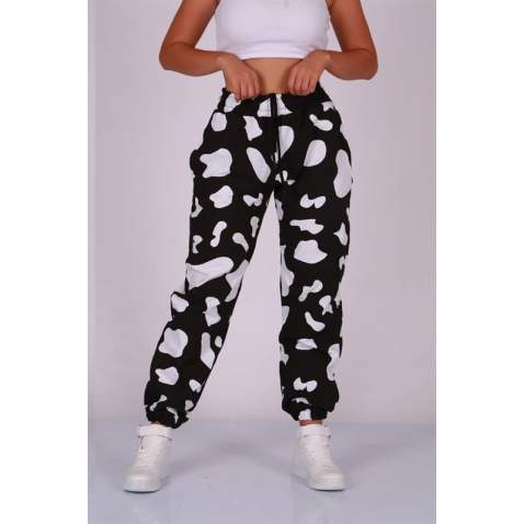 Mad Girls Black Dalmatians Sweatpants MG1147 - Siyah