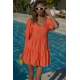 Women Orange Mini Dress - Turuncu