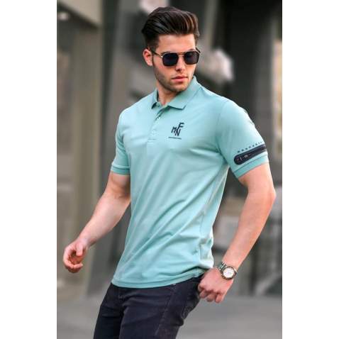 Men Mint Green Polo T-Shirt 5862 - Mint yeşili