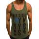 Madmext Men Khaki Tank Top 2496 - Haki