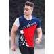 Madmext Three-Tone Printed T-shirt for Men 3029 - Lacivert