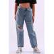 Mad Girls Blue Palazzo Jeans Mg1156 - Mavi