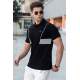 Madmext Men Striped Black Polo T-shirt 5243 - Siyah