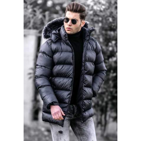 Madmext Men Black Puffer Coat 4798 - Siyah