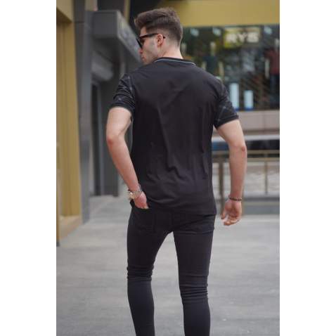 Men Black Polo T-Shirt 5867 - Siyah